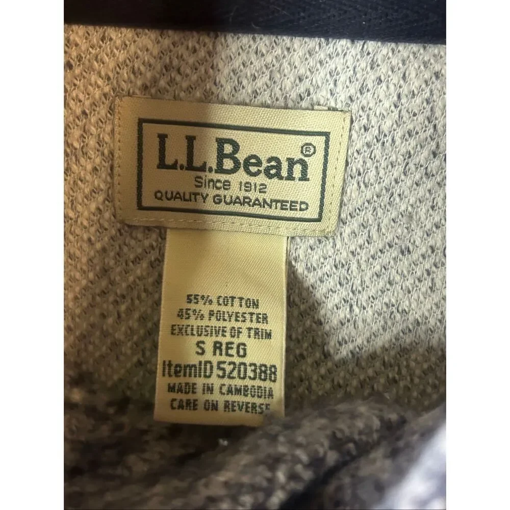 L.L.Bean Men’s Fleece Pullover Sweater Navy Heather NWT Size S Reg (5945)